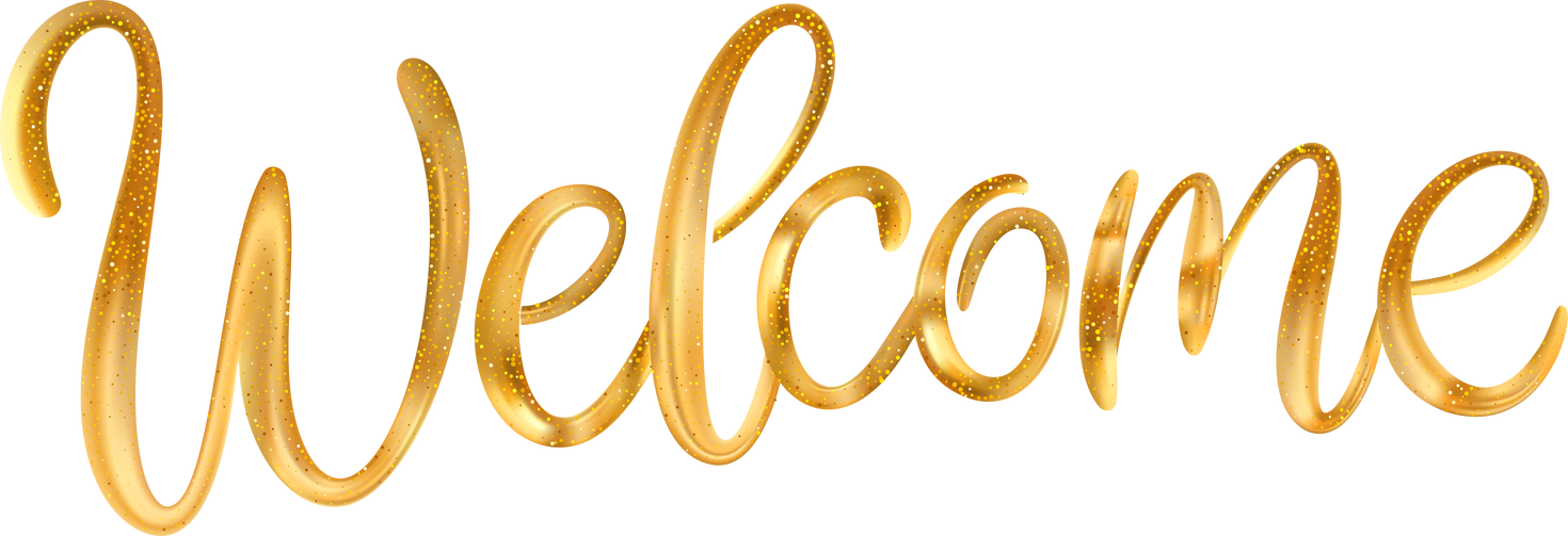 Welcome Gold Calligraphy